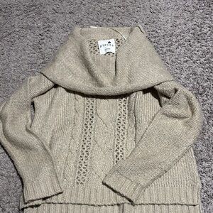 Kensie Women's Beige Cowl Neck Sweater